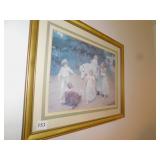 PRINT OF CHILDREN WITH HORSE, SWAG APPROX. 4