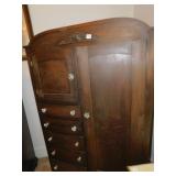 VINTAGE ARMOIRE PLASTIC PULLS, 6 DRAWER, 1 DOOR,