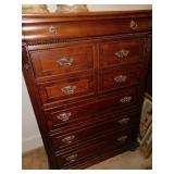 DRESSER, 6 DRAWER, WARE TO TOP, 54" H X 38" W X