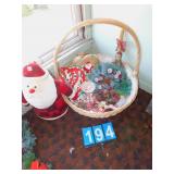 LARGE WICKER BASKET 28" DIAMETER FILLED WITH