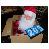 ANIMATED SANTA 5 FT ORIG $130, TALKS, SINGS,