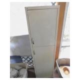 WHITE METAL STORAGE CABINET