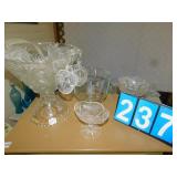 PUNCH BOWL SET, PEDESTAL DISHES