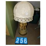 PLASTER FIGURAL CHERUB LAMP