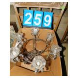 CHANDELIER W/ GLASS SHADES