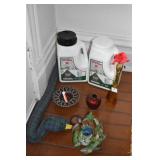 SAFE STEP, BUD VASE, GLASS PITCHER, ETC.