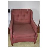 31" H RED RETRO CHAIR X 30" D X 28" W