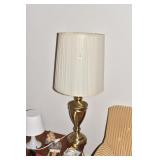 BRUSHED BRASS FINISH 36" H LAMP W/ SHADE