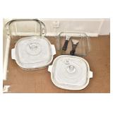 CORNING WITH HANDLES AND PRYEX