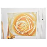 22" H ROSE ON CANVAS 26" W