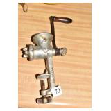 PYREX BOWL, KEYSTONE MEAT GRINDER, MEASURING CUP