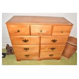 PINE CHEST 9 DRAWER 36" W X 31" H X 15" D