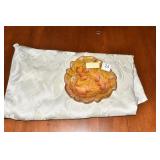 LOGANBERRY AMBER CARNIVAL CANDY DISH