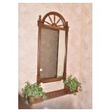 SHIPS WHEEL TOP MIRROR AND MATCHING SHELF 3