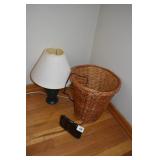 ALARM CLOCK, LAMP, AND WASTE BASKET