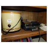 CROCK POT, GE WAFFLE MAKER AND GE ELECTRIC KNIFE