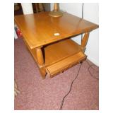 LARGE SIDE TABLE WITH SINGLE DRAWER SOME DAMAGE