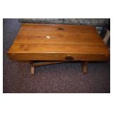 WOOD COFFEE TABLE 17"H 37"LONG 20" WIDE