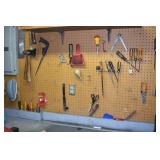 ASSORTED TOOLS INCLUDING SCREWDRIVERS, LEVELS,