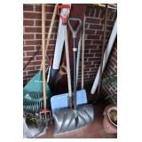SHOVELS, SAW, RAKES