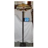 LEADED GLASS FLOOR LAMP 61" H - 13 1/2" X 13 1/2"