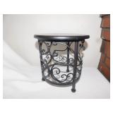 METAL STAND; H: 9 1/2" BY 9 1/4" ROUND