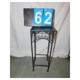 STURDY HEAVY METAL STAND H: 27" 7 1/2" SQUARE