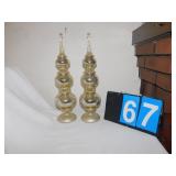 TWO BO PLASTIC CANDLE HOLDERS; LOOK LIKE