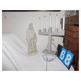 WOOD CANDLE STAND; BO SANTA