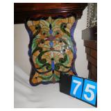 LEAD GLASS PANEL; 26" X 20"