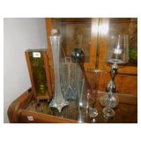 WOODEN LANTERN; PLANT WATERER; CRYSTAL STOPPER;