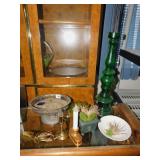 AIR PLANT; TALL VASE; ARTIFICIAL PLANT; SILVER