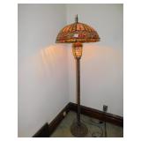 FLOOR LAMP; 3 BULB LIGHT UP CENTER; H:67"; SHADE
