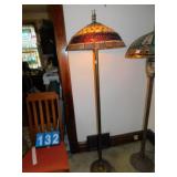FLOOR LEAF LAMP; 2 BULB; H:67" W:27 1/2"