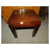 MODERN WOOD STAND; H:17" TOP 17" SQUARE