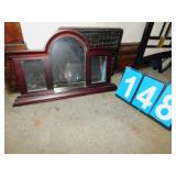 3 SECTION MIRROR; CHERRY FINISH; 12"H 19"W