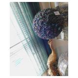 PEACOCK LAMP WITH METAL BALL 30"H