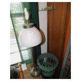 WICKER PLANTER BASKET AND LAMP