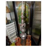 3 WOODEN PIECES AND TALL WOODEN DECORATIVE PIECE