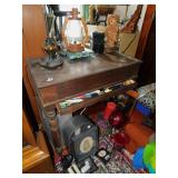 VINTAGE TABLE (CONTENTS ON TOP AND BOTTOM NOT