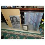 FRAMED PATTI LABELLE PICTURE AND OWL PICTURE AND