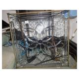 GLASS HANGING FLOWER PIECE 25" SQUARE