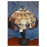 SMALL LEADED GLASS LAMP COMPOSITION BASE EARTH