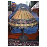 COMPOSITION BASE LEADED GLASS LAMP MULTICOLOR
