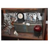 SEARS SPEAKER, CLOCK, GLASS SNOWFLAKE ORNAMENT,