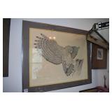 OWL PRINT STEVE LEONARDI SIGNED