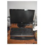HP COMPUTER MONITOR, LOGITECH KEYBOARD, HP
