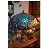 DRAGONFLY LEADED SHADE TABLE LAMP 29"H