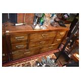 LEA FURNITURE DRESSER 8 DRAWERS 29"H 52" LONG AND