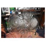 LARGE GLASS DISH WITH EASEL